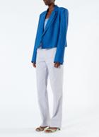 Linen Viscose Cropped Jacket