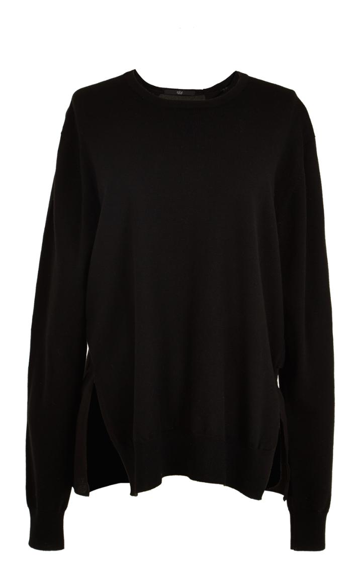 Merino Wool Crepe Combo Sweater