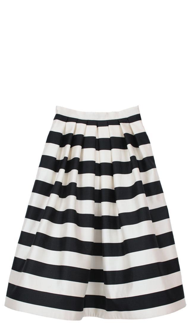 Escalante Striped Silk Full Skirt