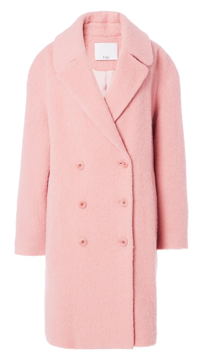 Luxe Mohair Double Breasted Coat