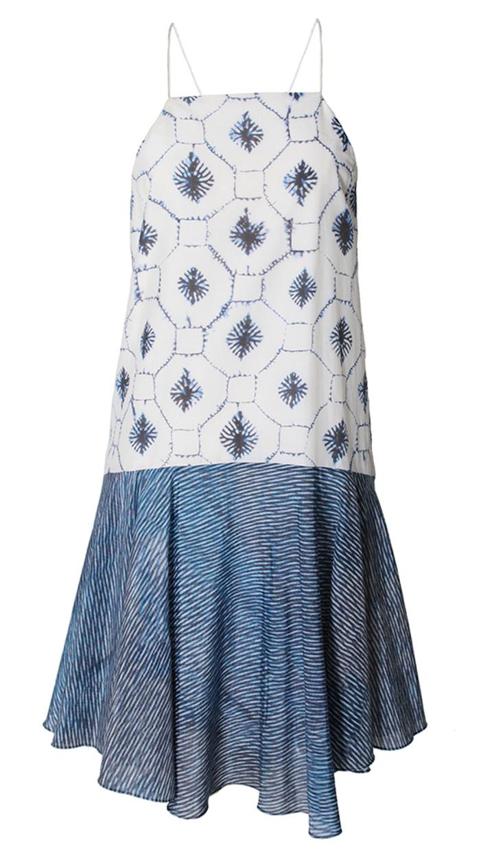 Akiko Printed Ruffle Cami Dress
