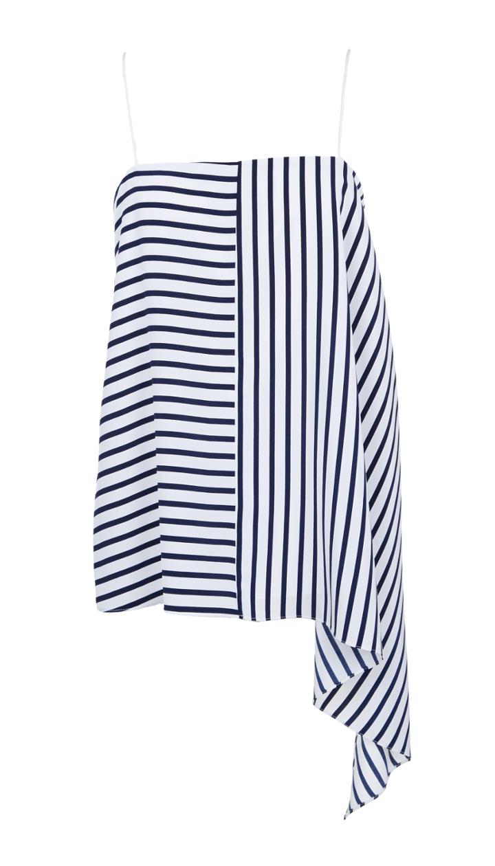 Identity Stripe Draped Cami