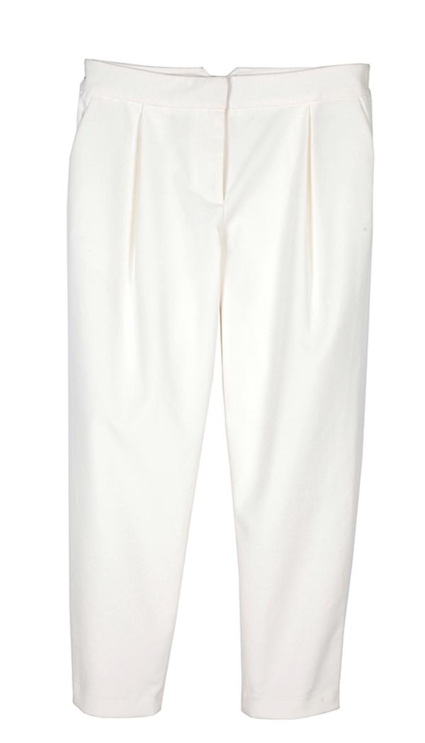 City Stretch Pleated Cropped Pants