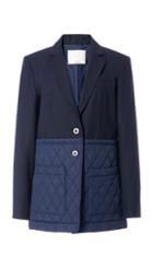 Quilted Combo Oversized Blazer