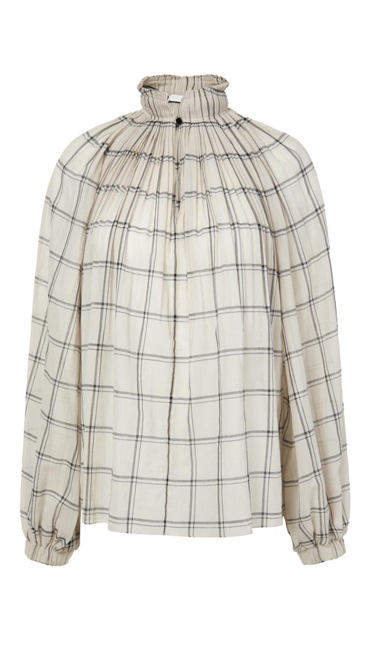 Beebe Plaid Shirting Edwardian Top