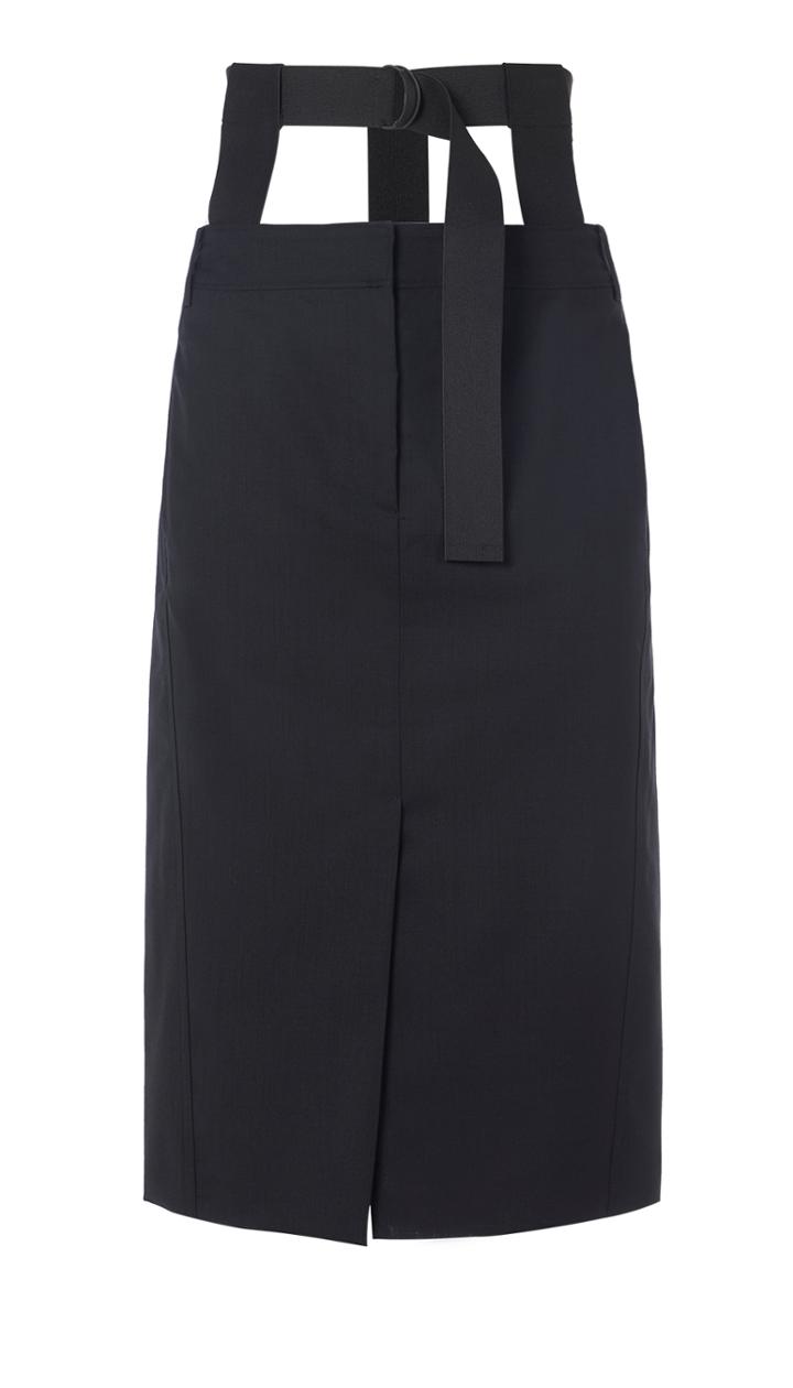 Serge Suiting Trouser Skirt With Removable Corset Belt