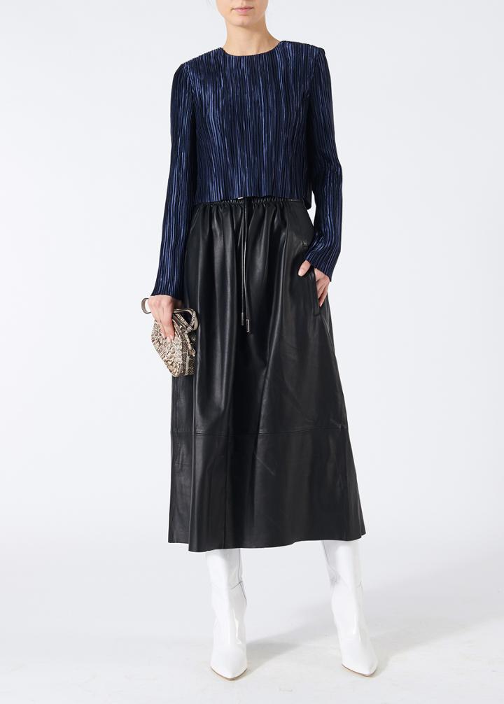 Plisse Crop Top