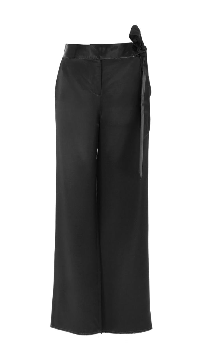 Amoret Satin Clean Cargo Pants