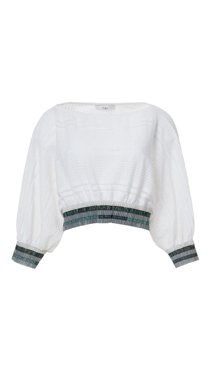 Edwardian Stretch Dentelle Cropped Top