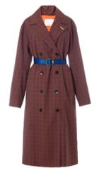 Menswear Check Oversized Trench With Removable Lining