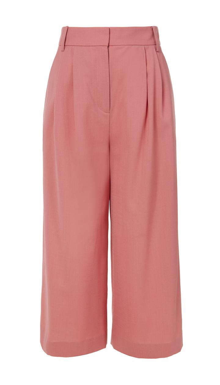 Tropical Wool Stella Wide Leg Cropped Pants
