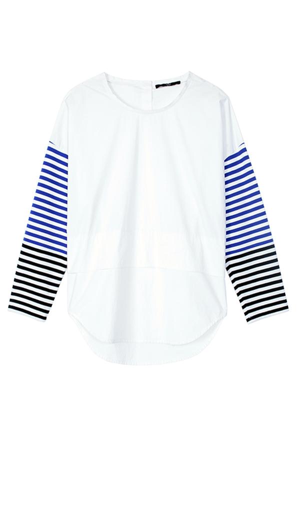 Racetrack Stripe 3/4 Sleeve Top