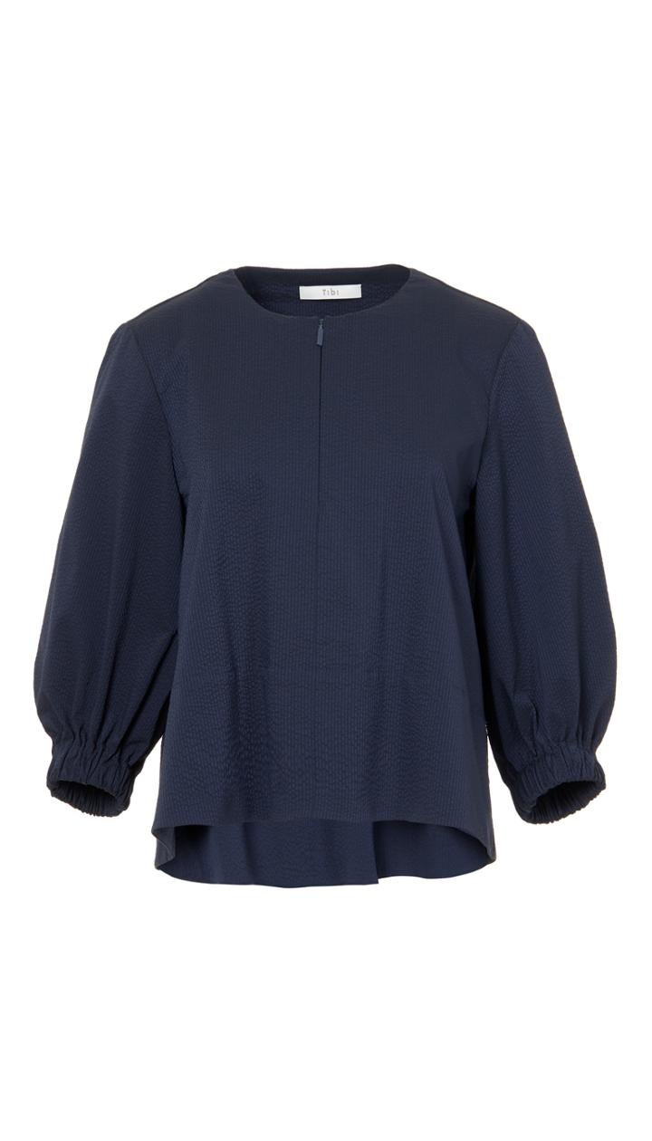 Seersucker Trapeze Top