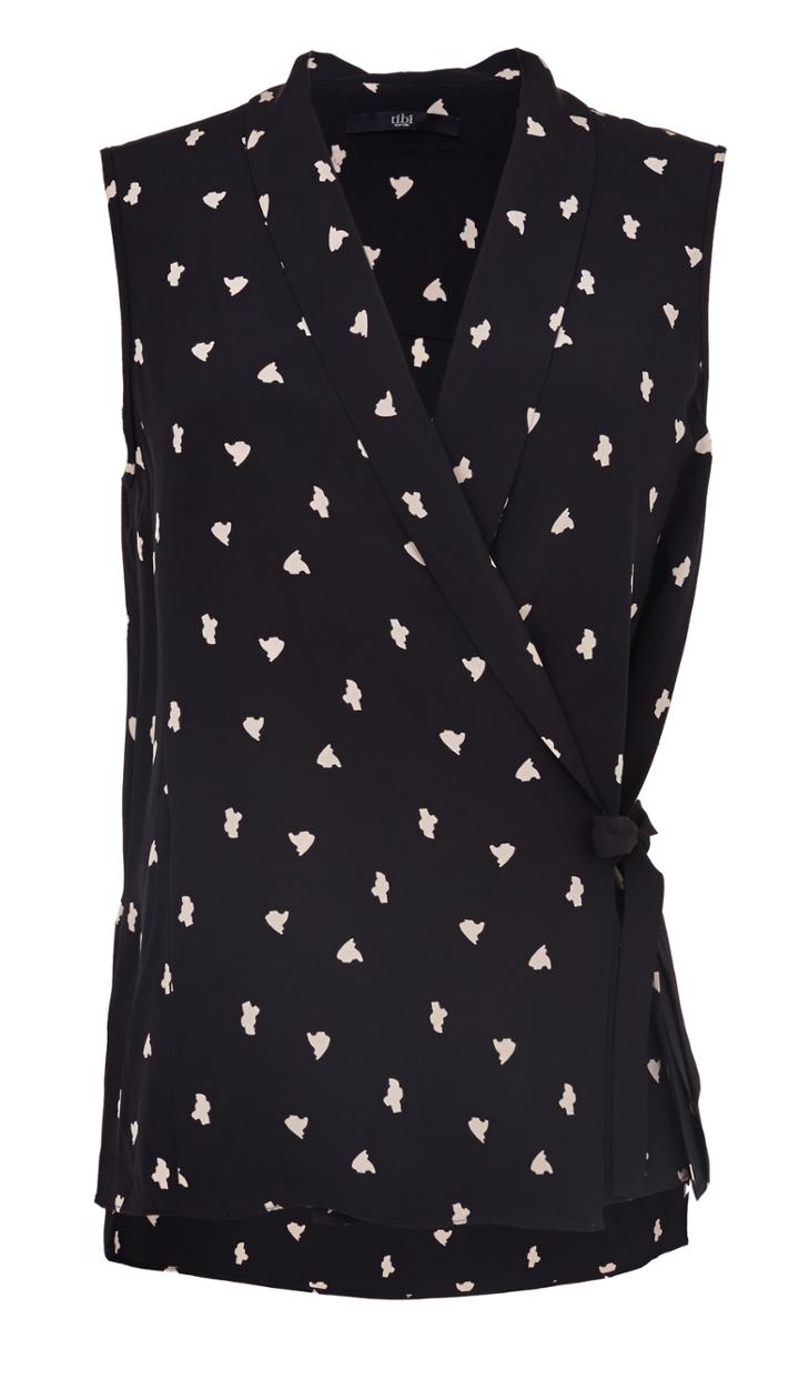 Sculpture Dots Sleeveless Tie Top