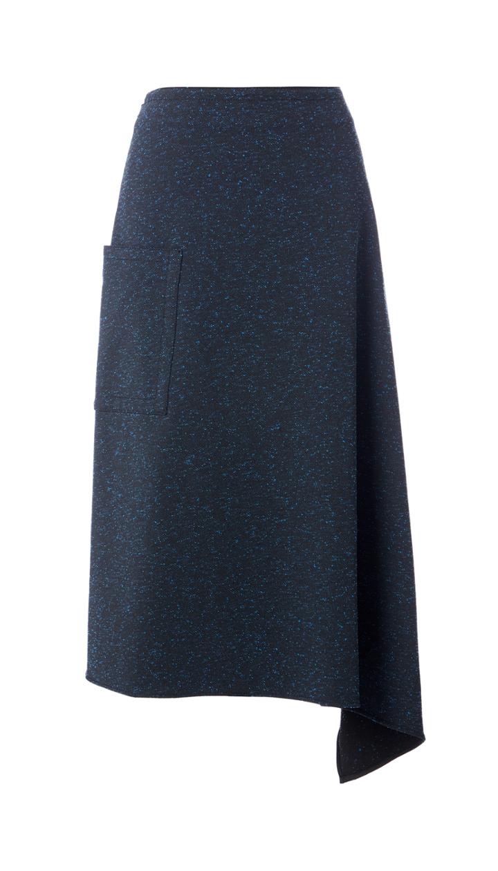 Eclipse Pique Origami Wrap Skirt