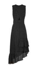 Estrella Printed Cut Out Ruffle Dress