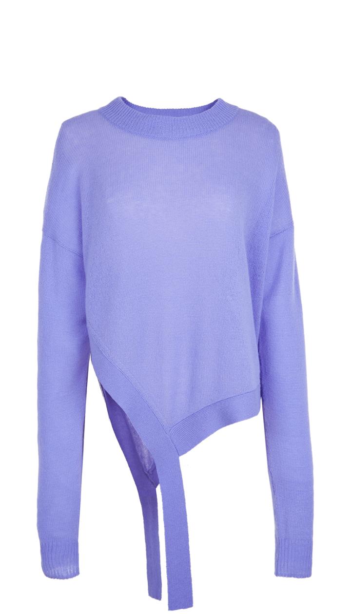 Lightweight Cashmere Tie Detail Airy Pullover