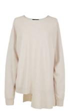 Merino Wool Asymmetric Flap Sweater