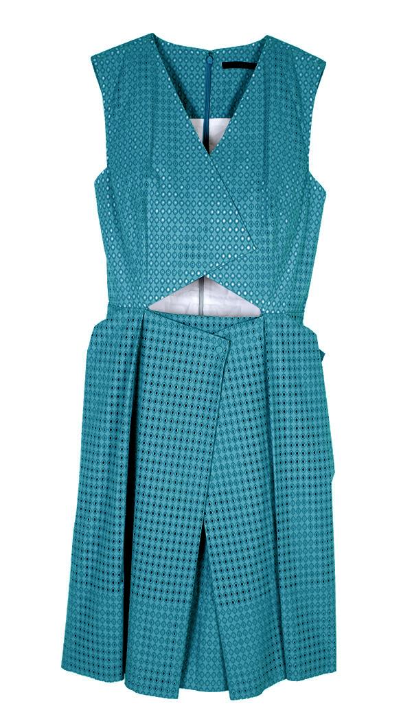 Riko Eyelet Origami Dress