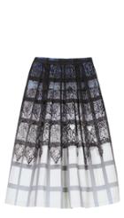 Lace Plaid Ombre Full Skirt