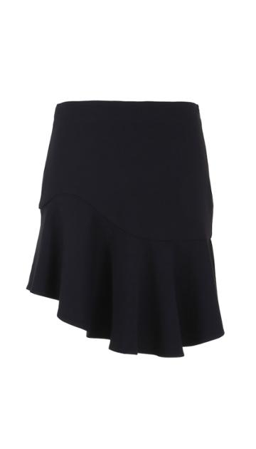 Bond Stretch Knit Ruffle Mini Skirt