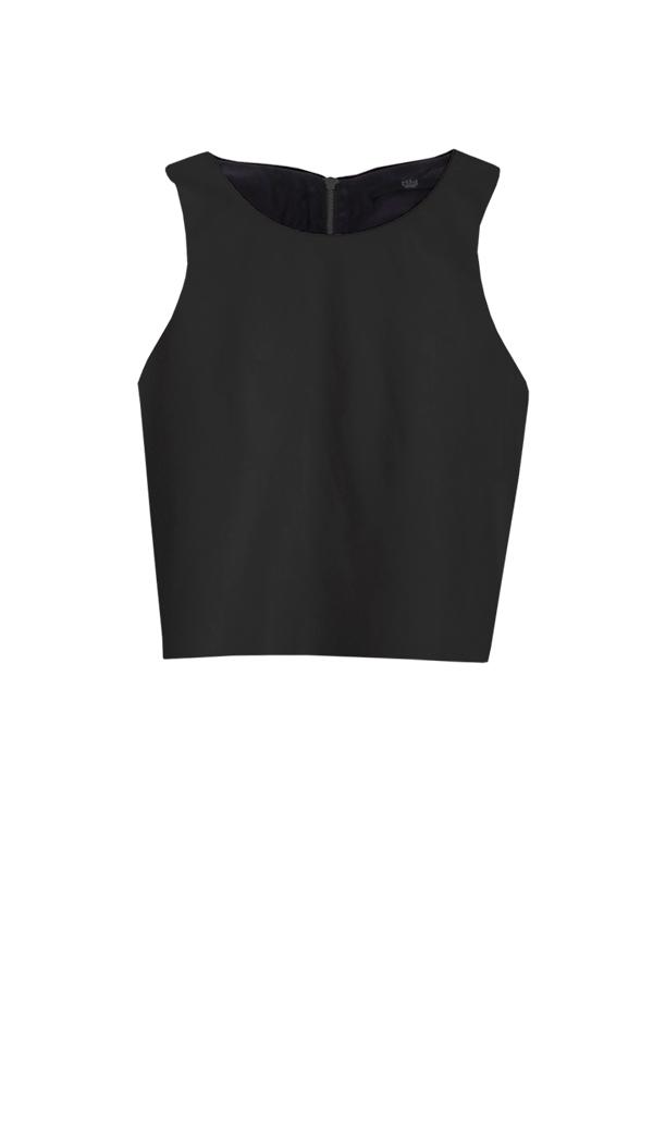 Leather Cropped Top