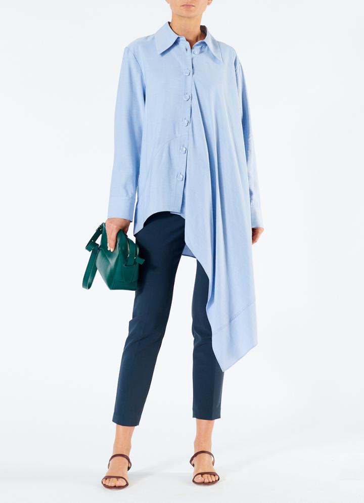 Viscose Twill Asymmetrical Shirt