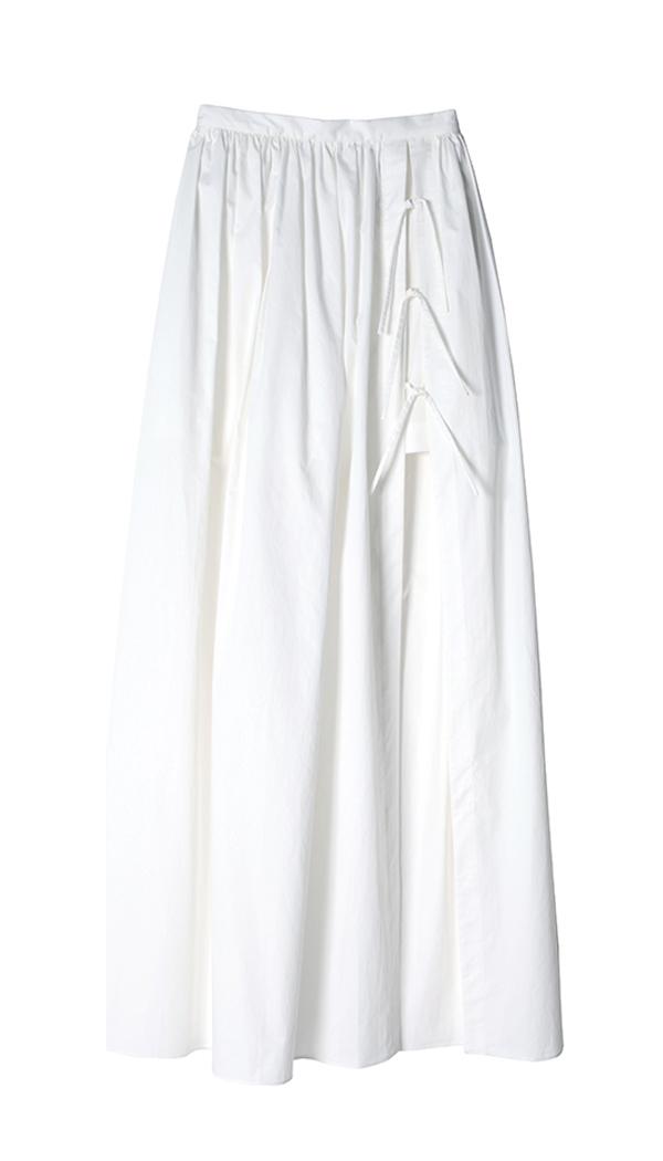 Satin Poplin Maxi Skirt