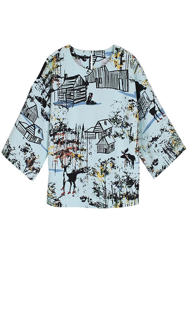 Forest Print Top