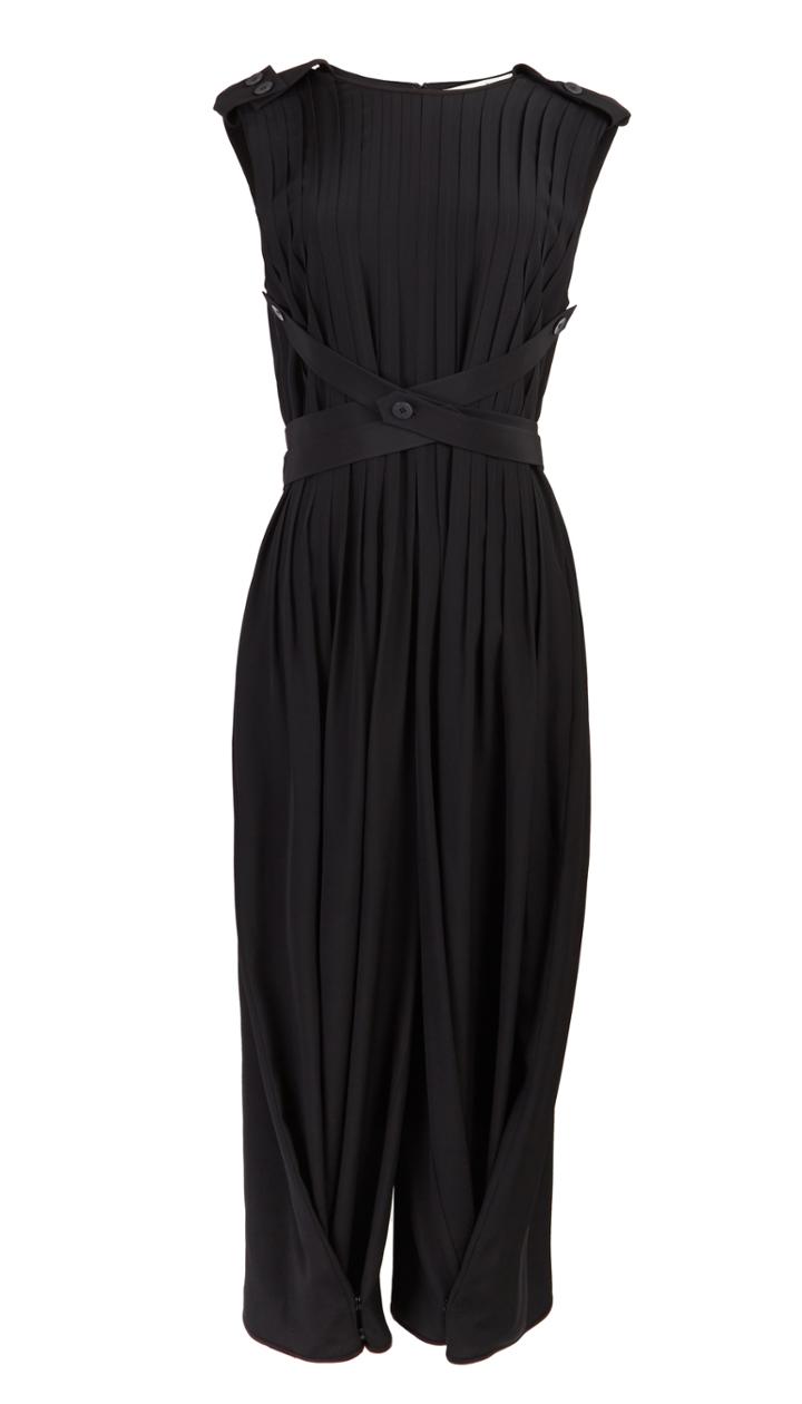 Silk Pintucked Jumpsuit