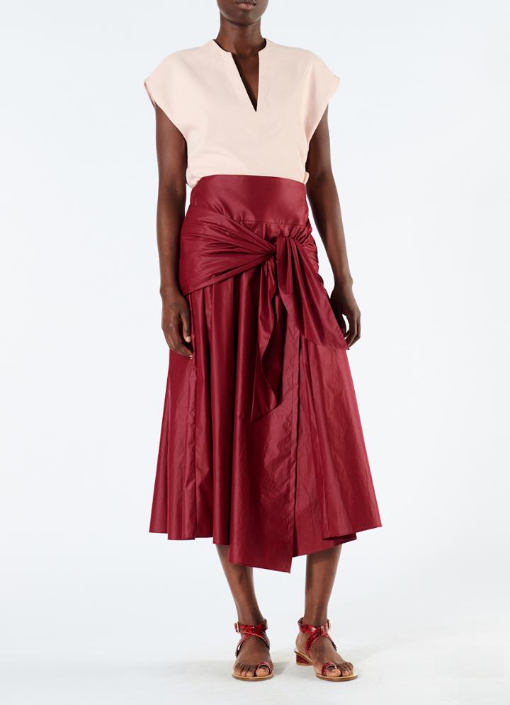 Chalky Drape Splitneck Top