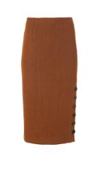 Crinkle Ribbed Knit Pencil Skirt