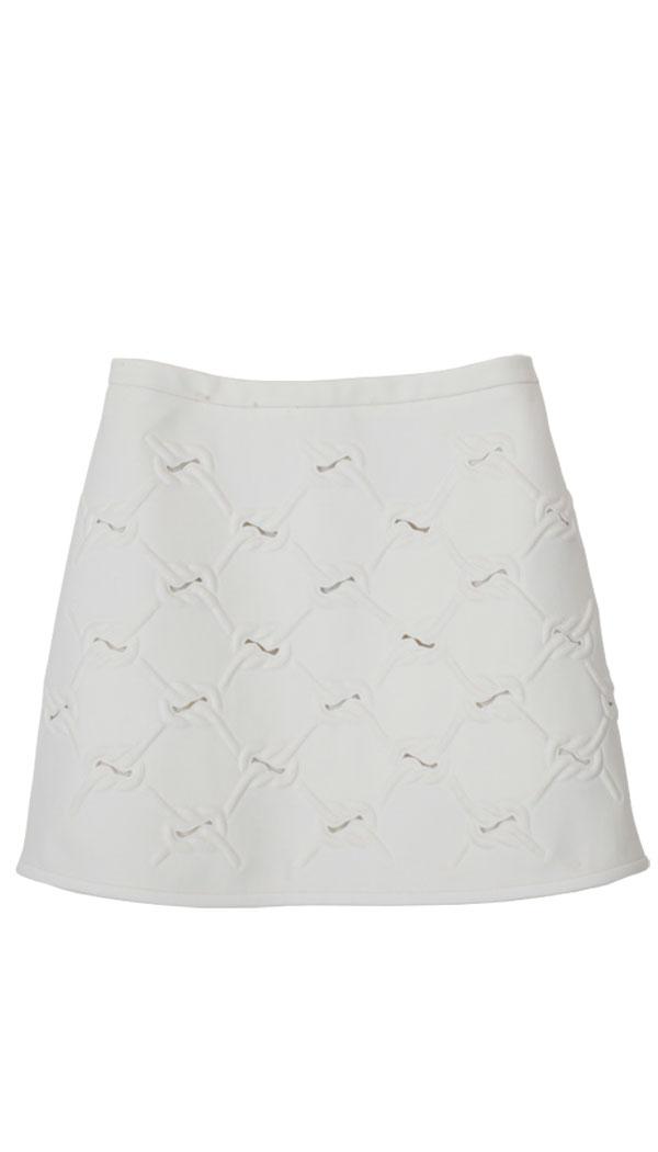 Lanyard Embroidery Mini Skirt