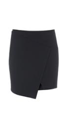 Anson Stretch Flap Front Mini Skirt