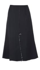 Double Crepe Sable Flared Skirt