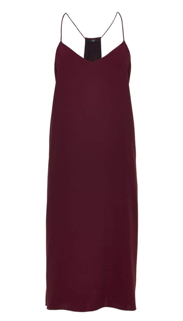 Satin Back Crepe Slip Dress