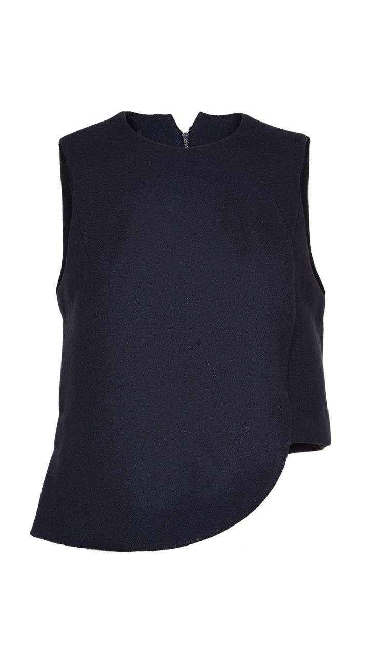 Double Crepe Sable Curved Panel Top