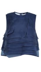 Organza Layered Top With Purl Merrow Edge