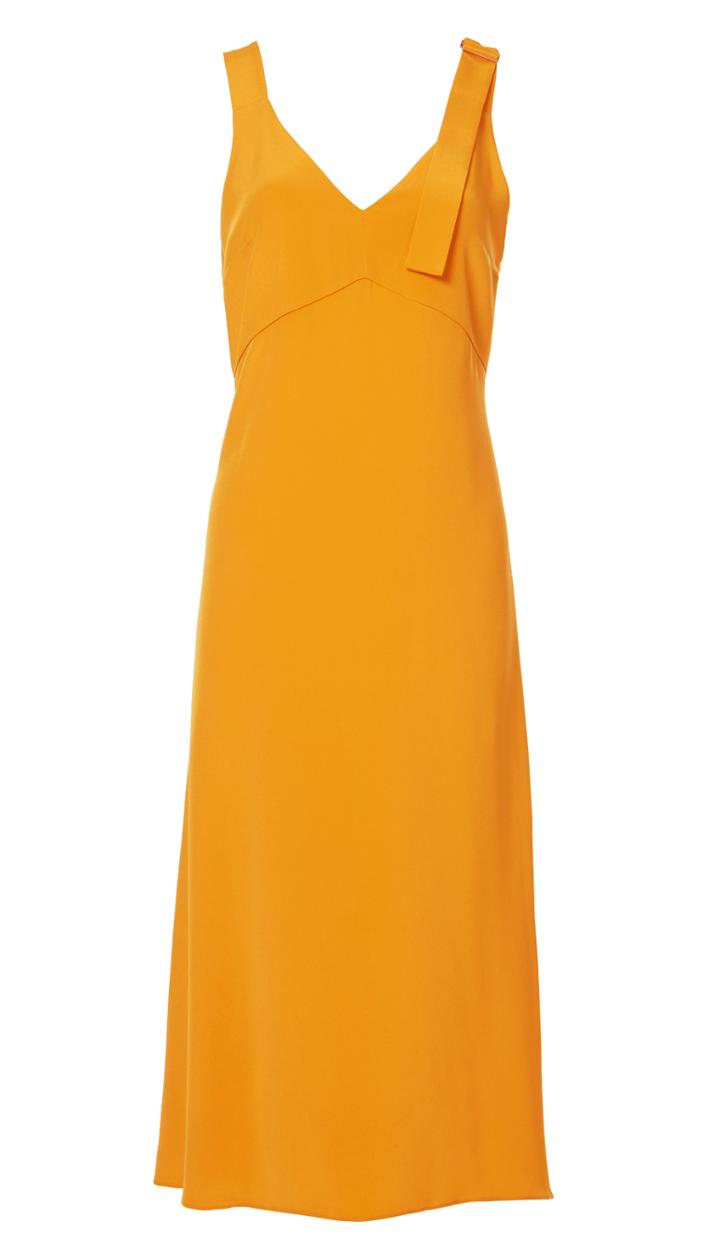 Silk Sleeveless Trapeze Dress