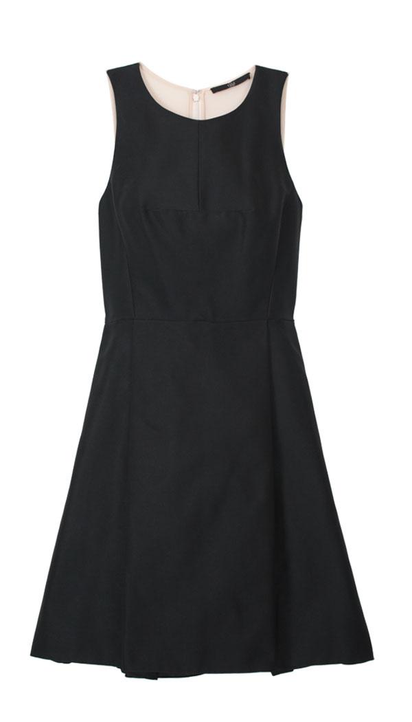 Techno Faille Pleated Dress