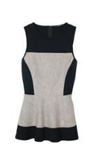 Daria Herringbone Peplum Top