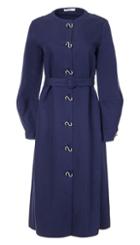 Chassis Lantern Sleeve Dress With Removable Neck Piece