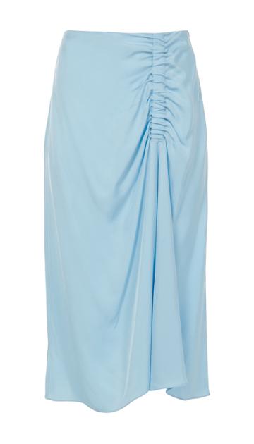 Viscose Suiting Shirred Skirt