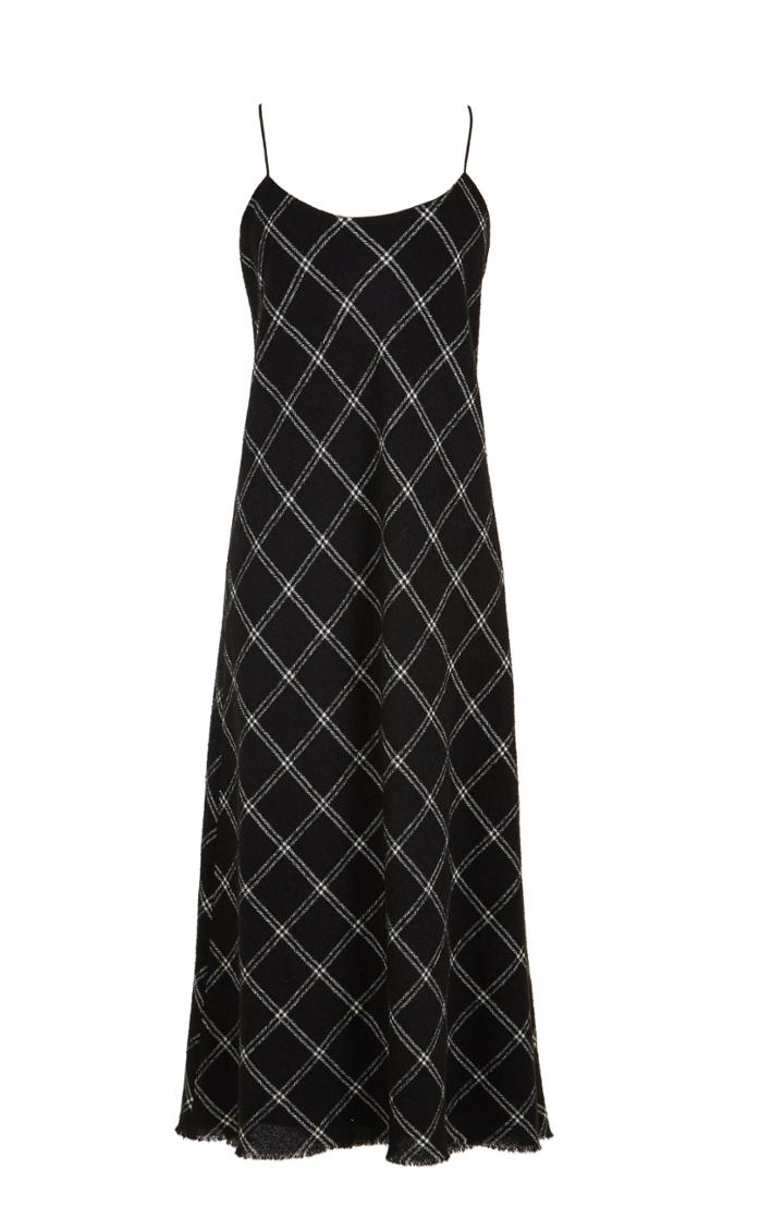Salome Plaid Bias Dress