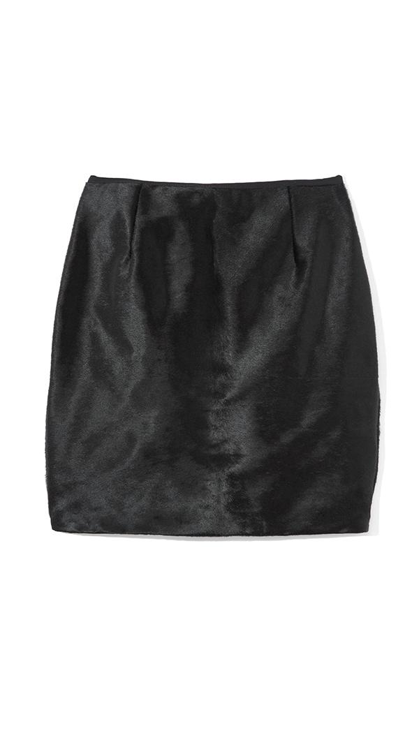 Pony Hair Leather Skirt