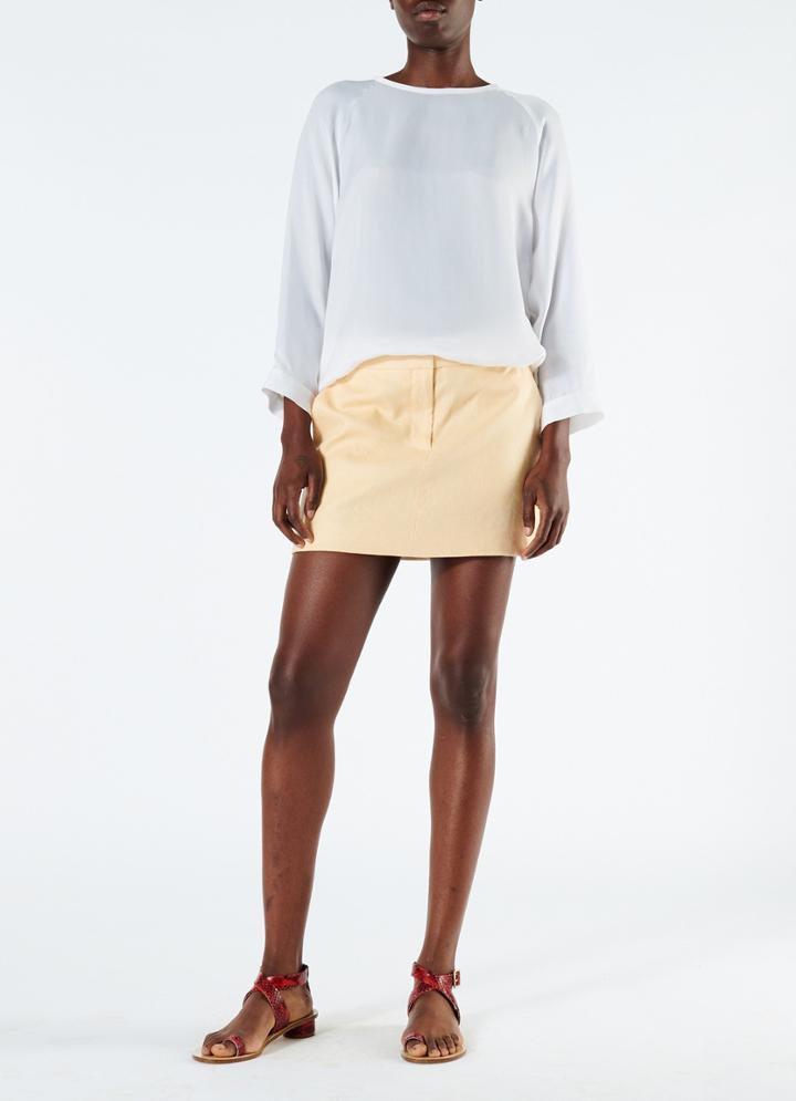 Linen Canvas Mini Trouser Skirt