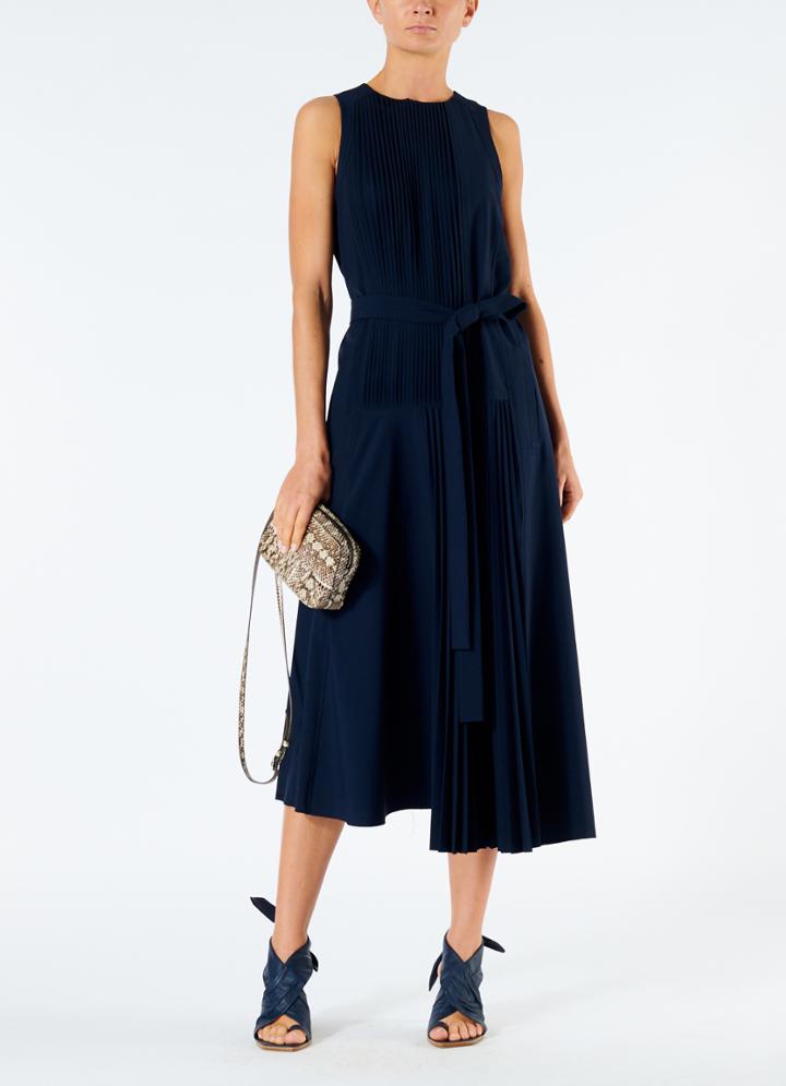 Edith Pleating Sleeveless Dress