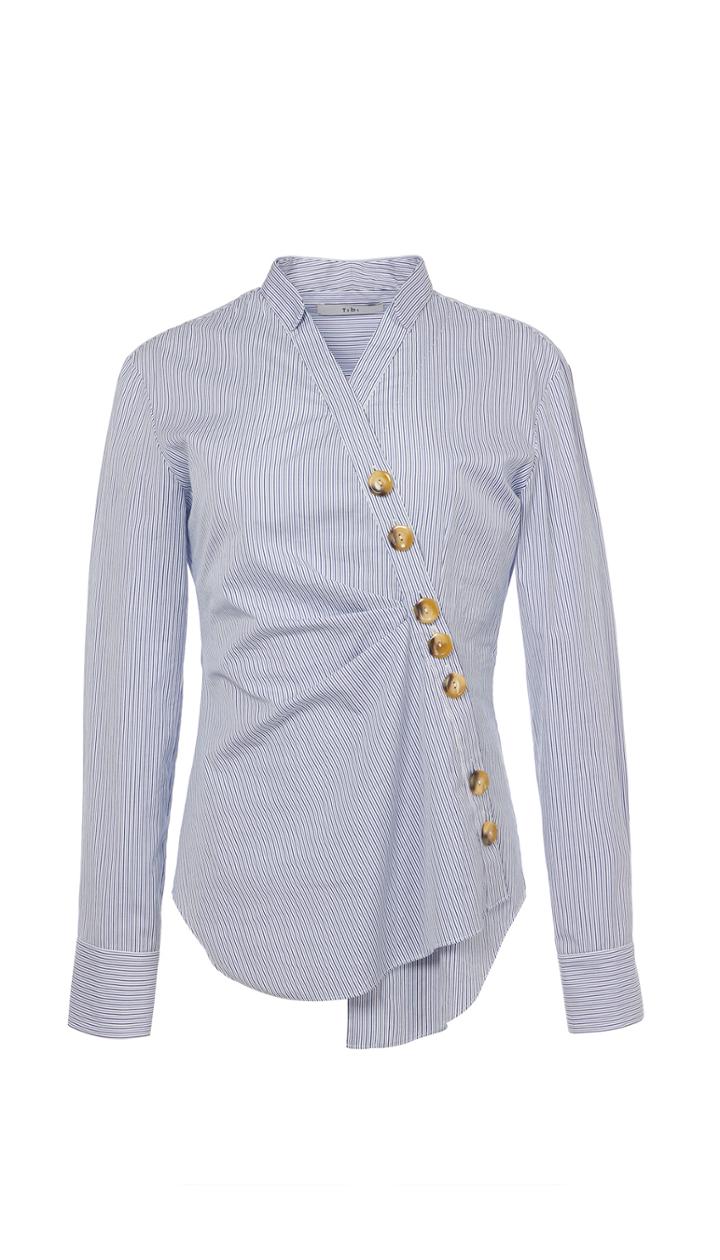 Jones Stripe Asymmetrical Shirt