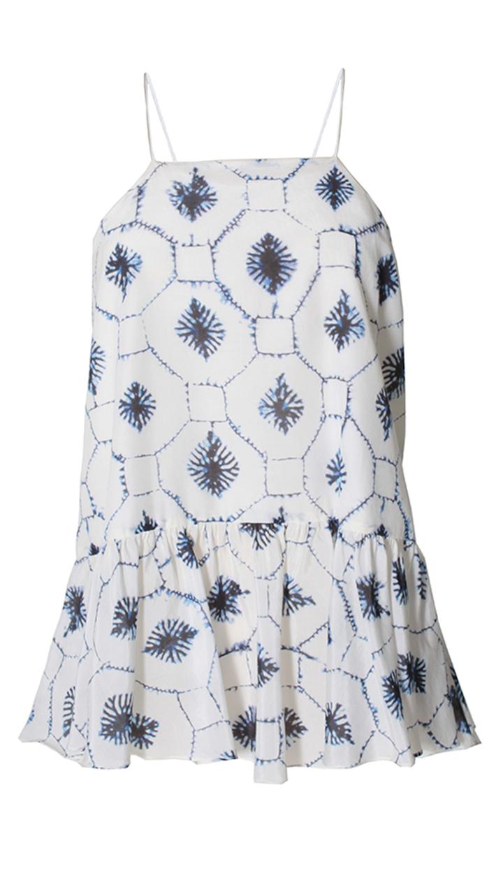 Akiko Printed Ruffle Cami
