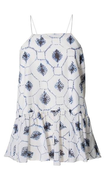 Akiko Printed Ruffle Cami